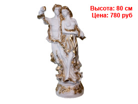 Белые фигуры из гипса и полистоуна