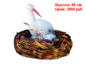 Фигуры птиц из гипса и полистоуна